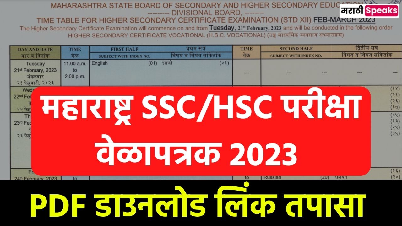 Maharashtra SSC and HSC Exams 2023